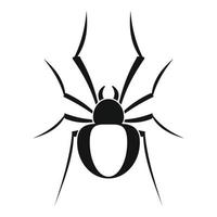 schwarze Hausspinnen-Ikone, einfacher Stil vektor