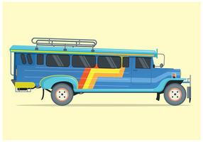 Gratis Jeepney Illustration Vector