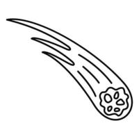Flammenmeteoriten-Symbol, Umrissstil vektor