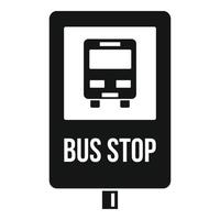 stad buss sluta tecken ikon, enkel stil vektor