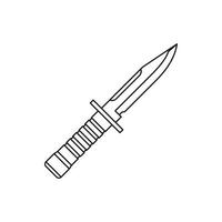 Militärmesser-Symbol im Umrissstil vektor