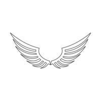 Flügelsymbol, Umrissstil vektor