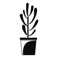 Pflanzenbaum-Kaktus-Symbol, einfacher Stil vektor