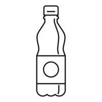 Symbol für Plastikwasserflasche, Umrissstil vektor