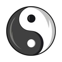 Yin und Yang-Symbol, Cartoon-Stil vektor