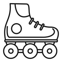 Symbol für Kinder-Inline-Skates, Umrissstil vektor