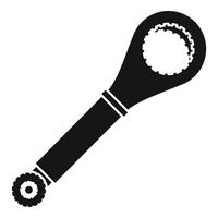 cykel trampa bit ikon, enkel stil vektor