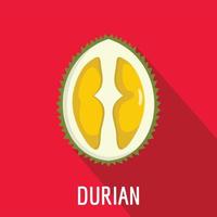 Durian-Symbol, flacher Stil vektor