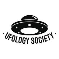 Logo der Ufologie-Gesellschaft, einfacher Stil vektor