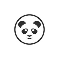 niedliche panda-logo-schablonen-vektor-symbol-illustration vektor