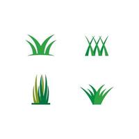 gräs logotyp mall vektor ikon illustration