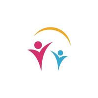 Adoptions- und Community-Care-Logo-Vorlagenvektor vektor