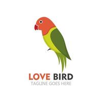skönhet kärleksfågel logotyp vektor ikon