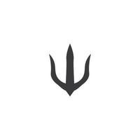 trident logotyp mall vektor ikon illustration