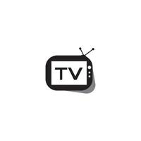 TV logotyp design platt ikon illustration vektor