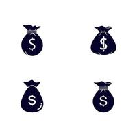 pengar väska ikon illustration isolerat tecken symbol. pengar väska vektor logotyp. platt design