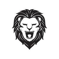 lejon huvud silhuett logotyp mall design. vild djur- tecken och symbol. vektor