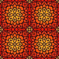 lila abstrakt sömlös mosaik- prydnad. geometrisk orientalisk blommig mönster. bohemisk sömlös orientalisk arabesk. stam- mönster vektor. vektor