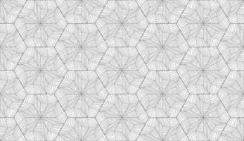 Linien sechseckiges Muster im abstrakten Stil auf weißem Hintergrund. einfarbiges Druckvektor-Streifenmuster. Hexagonmuster nahtloses Wiederholungsmuster. abstrakte geometrische Verzierung. vektor