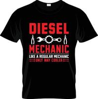 Mechaniker-T-Shirt-Design, Mechaniker-T-Shirt-Slogan und Bekleidungsdesign, Mechanikertypografie, Mechanikervektor, Mechanikerillustration vektor