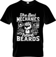 Mechaniker-T-Shirt-Design, Mechaniker-T-Shirt-Slogan und Bekleidungsdesign, Mechanikertypografie, Mechanikervektor, Mechanikerillustration vektor