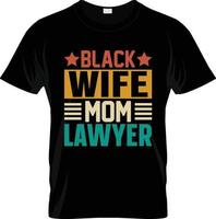 Anwalts-T-Shirt-Design, Anwalts-T-Shirt-Slogan und Bekleidungsdesign, Anwaltstypografie, Anwaltsvektor, Anwaltsillustration vektor