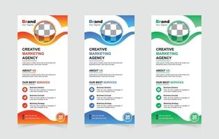 Rack-Karte für kreative Marketingagenturen oder DL-Flyer-Vorlage vektor