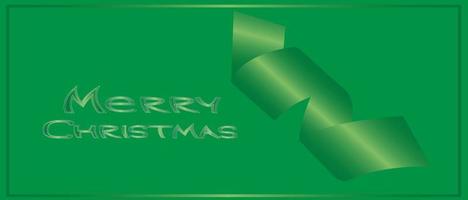 glad jul kort serpentin på en grön bakgrund minimalism vektor