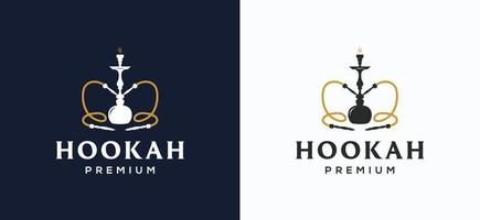 Shisha-Bar-Logo-Design. Shisha-Bar-Logo-Vorlage vektor