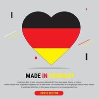 tillverkad i Tyskland. vektor design av kärlek symboler. eps10 vektor illustration