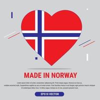 tillverkad i Norge. vektor design av kärlek symboler. eps10 vektor illustratio