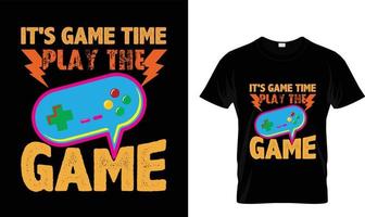 dess spel tid spela de spel t-shirt design mall. vektor