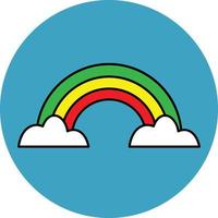 Regenbogen gefülltes Symbol vektor
