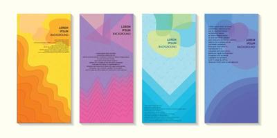 Farbverlauf fließendes geometrisches Muster bunte Hintergrundpackung Textur für Poster-Cover-Design. Banner-Vorlage mit minimalem Farbverlauf. moderne Vektorwellenform für Broschüre vektor