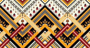 abstrakter ethnischer geometrischer nahtloser Mustervektor. afrikanisch-arabisches amerikanisches aztekisches Motivmuster. vektorelemente für hintergrund, tapeten, druck, verpackung, fliesen, stoffmuster. Vektormuster. vektor