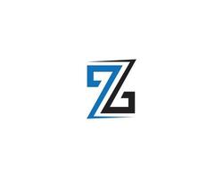 brev z och zz logotyp design monogram kreativ typografi vektor mall.