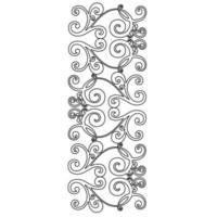 Vektor-Damast-Vintage-Barock-Scroll-Ornament-Strudel. heraldischer Schildwirbel des viktorianischen Monogramms. retro floral blatt muster grenze laub antike akanthus kalligraphie graviert tattoo.tile dekorelement vektor