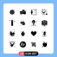 16 kreativ ikoner modern tecken och symboler av trollkarl magi sparken stetoskop hälsa redigerbar vektor design element