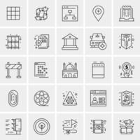 25 universelle Business-Icons Vektor kreative Icon-Illustration zur Verwendung in Web- und Mobilprojekten