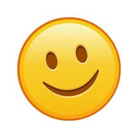 lite leende ansikte stor storlek av gul emoji leende vektor