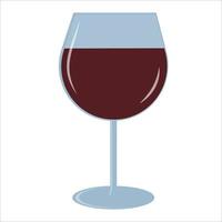 röd vin glas, freehand teckning, vin glas logotyp ikon, vektor illustration