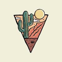 Illustration des Saguaro-Nationalparks in Arizona Design für Naturdesign im Freien vektor