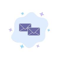 post svar framåt- företag korrespondens brev blå ikon på abstrakt moln bakgrund vektor