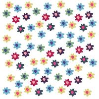sömlös mönster en samling av färgrik blommor. hand ritade. vektor