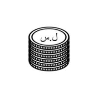 syrien währung symbol symbol. Syrisches Pfund, Syp-Zeichen. Vektor-Illustration vektor