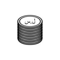 syrien valuta ikon symbol. syriansk pund, sip tecken. vektor illustration