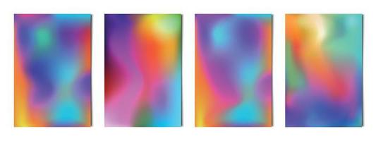 uppsättning 4 st. abstrakt Flerfärgad gradienter, företag bakgrund vykort för reklam, webb bakgrund - vektor