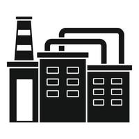 raffinaderi fabrik ikon, enkel stil vektor