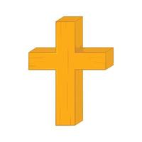 christliches Kreuz-Symbol im Cartoon-Stil vektor