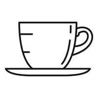 kaffe kopp ikon, översikt stil vektor